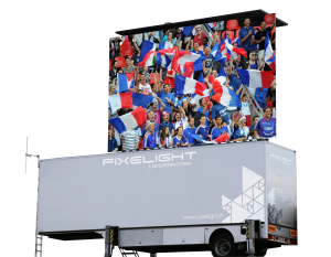 Remorque led 35m2 pour les jeux olympiques - Pixelight